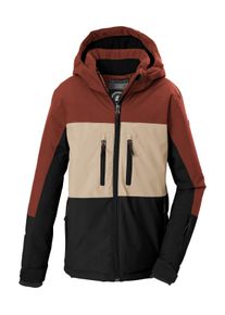 Funktionsjacke Killtec "KOW 174 BYS JCKT", Jungen, Gr. 128, braun (kastanie), Obermaterial: 100% Polyester.Futter: 100% Polyester.Futter 2: 100% Polyester.F&uuml;llung: 100% Polyester, Jacken Funktionsjacke, Killtec Kids Jacke: Wasserdicht, reflektierend, abnehmbare Kapuze
