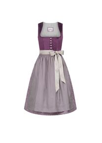 N&uuml;bler N&uuml;bler, Damen, Dirndl &raquo;Midi Dirndl Giovanna&laquo;, Lila, 34 - EURO, FESTLICHES DAMEN DIRNDL - Hochwertige Frauen Trachten Bekleidung mit eckigen Ausschnitt