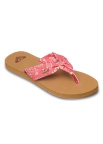 Sandale Roxy "Paia", Damen, Gr. 11(42), rosa (hibiscus), Obermaterial: 92% Baumwolltextil/5% Metall/3% Synthetik-PU, Futter: 100% Baumwolltextil, Laufsohle: 100% TPR., Schuhe Sandale