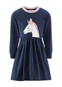Sommerkleid happy girls "M&auml;dchenkleid", M&auml;dchen, Gr. 152, EURO-Gr&ouml;&szlig;en, blau (navy), Stoff, 100% Baumwolle, normal, Kleider Sommerkleid