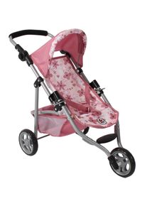 Puppenbuggy CHIC2000 "Jogging-Buggy Lola", rosa (flowers rosa), Puppenwagen, KinderB:33cm H:57cm T:70cm, Kunststoff, Metall, Stoff, Puppenbuggy, mit klappbarem Verdeck, B:33cm H:57cm T:70cm