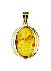Kettenanh&auml;nger OSTSEE-SCHMUCK "OSTSEE-SCHMUCK Anh&auml;nger Luisa Anh&auml;nger Luisa", gelb (wei&szlig;, neutral), Schmuckanh&auml;nger, Damen, 40 x 25mm, Gelbgold 333, 4,2 g, Kettenanh&auml;nger