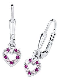 Paar Ohrh&auml;nger Prinzessin Lillifee "Herz", rosa (silberfarben, rosa, pink, rosa, pink), Ohrringe, M&auml;dchen, Silber 925 (Sterlingsilber), Paar Ohrh&auml;nger, mit Zirkonia (synth.)