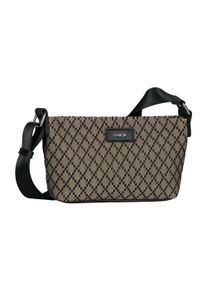 Umh&auml;ngetasche Gabor "Helmea", Damen, Gr. B/H/T: 26cm x 15,5cm x 7,5cm, taupe, schwarz, Textil, Taschen Umh&auml;ngetasche, Damen Schultertasche mit Kontrastbesatz und Logoschriftzug