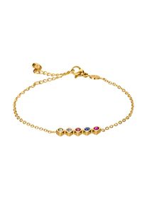 Armband AMELIA PARKER "AB012G", gold, Armb&auml;nder, Damen, 21cm, Edelstahl, Armband