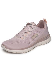 Sneaker Skechers "ARCH FIT SUMMITS-DAILY FLOW", Damen, Gr. 40, rosa (hellmauve), Textil, Schuhe Sneaker, Schn&uuml;rschuh, Halbschuh, Freizeitsneaker f&uuml;r Maschinenw&auml;sche geeignet