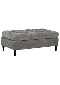 Hocker DOREL HOME "LINDHUS, Chenille, Modul f&uuml;r die Lindhus-Sofas- Breite 120 cm", grau, B:120cm H:44cm T:60cm, 100% Polyester, Hocker, Hocker, verl&auml;ngert das Sofa zum Schlafsofa, Relaxsofa....