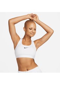 Sport-BH Nike "W NK SWSH MED SPT BRA", Damen, Gr. S (36), N-Gr, wei&szlig;, stone mauve, schwarz, Obermaterial: 72% Polyester, 28% Elasthan. Meshfutter: 81% Polyester, 19% Elasthan, BHs Sport-BH, mit klassischem Swoosh-Design