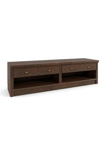 Lowboard OTTO HOME "Soeren TV-Kommode", dunkelbraun, B:158cm H:45cm T:45cm, FSC-zertifiziertes Massivholz, Sideboards, Lowboard, aus massiver Kiefer, mit 2 Schubladen, FSC-zertifiziert