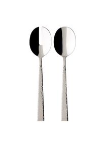 Villeroy & Boch Besteck-Set VILLEROY & BOCH "Salatbesteck Blacksmith 2er Set edelstahl", silber (edelstahl), 2, Essbesteck-Sets, Besteck-Set, Sp&uuml;lmaschinenfest