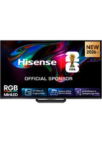 HISENSE Mini-LED-Fernseher "55UR8DS", Energieeffizienz: E, schwarz, dunkelgrau, 55 &Prime;, Fernseher, Mini-LED-Fernseher