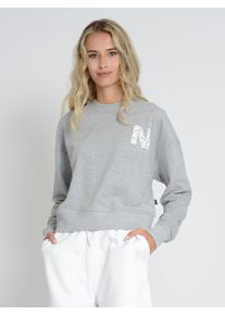 Sweatshirt NASSAU BEACH "Sweatshirt NB231036", Damen, Gr. XL, grau (grau melange), Obermaterial: 100% Baumwolle CO., Sweatshirts Sweatshirt