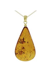 Kette mit Anh&auml;nger OSTSEE-SCHMUCK "OSTSEE-SCHMUCK Kette mit Anh&auml;nger Tropfen ca. 42 mm lang" Gr. 45, gold (wei&szlig;, neutral), Halsketten, Damen, 45cm, Silber 925 (Sterlingsilber), L: 42, Kette mit Anh&auml;nger