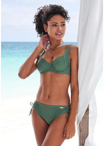 B&uuml;gel-Bikini-Top Lascana "Lolo", Damen, Gr. 44, Cup G, gr&uuml;n (oliv), Elasthan, Recycling-Polyamid, unifarben, Bikini-Oberteile B&uuml;gel-Bikini-Top, in modischer Schnittform