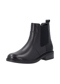 Chelseaboots Remonte, Damen, Gr. 41, schwarz, Leder, Lederimitat, Basic, Schuhe Chelseaboots, Stiefelette, Business-Boots mit Stretch, Blockabsatz