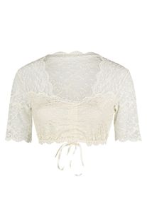 Dirndlbluse Nina von C. "Dirndlbluse halbarm Martina", Damen, Gr. 40, beige (champagner), Obermaterial: 86% Polyamid PA. 14% Elasthan EL., Blusen Dirndlbluse
