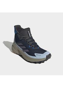 Wanderschuh adidas terrex "TRAILMAKER 2.0 MID GORE-TEX", Herren, Gr. 41, blau (legend ink, aurora onix, crystal sky), Synthetik, Textil, Schuhe Wanderschuh, wasserdicht dank Gore-Tex Membrane
