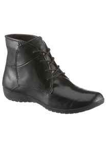 Schn&uuml;rboots Josef Seibel "Naly 09", Damen, Gr. 42, schwarz, Leder, Schuhe Schn&uuml;rboots, Komfortschuh, Stiefelette mit gepolsterter Innensohle