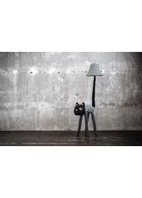 LED Stehlampe "Luna die Katze", bunt (wei&szlig;, schwarz und orange), 1, H: 126cm, 2 Stk., HAPPY LAMPS FOR SMILING EYES, Leuchten, Hochwertig, Einzigartig, Tiermotiv, LED Stehlampe