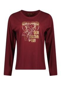 Langarmshirt Blue Seven "Langarmshirt", Damen, Gr. 44, rot (3670, wein), 50% Baumwolle, 50% Modal, normal, Rundhals, Shirts Langarmshirt