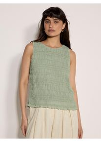 Chiffonbluse Apricot "Gekr&auml;uselte Chiffonbluse", Damen, Gr. S (36), gr&uuml;n (mint), gewebt, Obermaterial: 100% Polyester PES., Blusen Chiffonbluse, mit R&uuml;schen