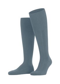 Kniestr&uuml;mpfe Falke "Lhasa Rib", Herren, Gr. 39-42, blau (monument (6592)), Obermaterial: 32% Wolle WO. 27% Viskose CV. 23% Polyamid PA. 18% Kaschmir WS., Socken Kniestr&uuml;mpfe