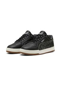 Sneaker Puma "CAVEN III CRAFTED LEATHER", Damen, Gr. 40, schwarz (Puma schwarz, gray echo, moody gray), Leder, mehrfarbig, Schuhe Sneaker