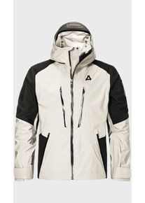 Sch&ouml;ffel Outdoorjacke SCH&Ouml;FFEL "Shell Jk Style Lufeld MNS", Herren, Gr. 54, schwarz-wei&szlig; (9040, natur), Oberstoff: Aussenseite: 100% Nylon, Innenseite: 100% Polyester. (Membran: Polyurethan). Futter: 100% Polyester, relaxed fit, hoch geschlossener Ausschnitt, Jacken Outdoorjacke
