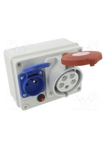 Pawbol, Netzstecker + Netzkupplung, Station&auml;re Schaltanlage R-BOX 150 1x32A/5P 1x250V IP44 (B.1090)