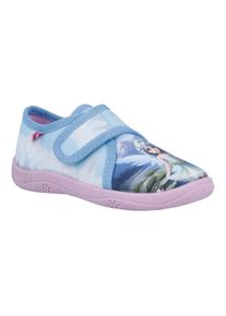 Hausschuh Richter "Mia", M&auml;dchen, Gr. 33, lila kombiniert, Baumwolle, Schuhe Hausschuh, Klettschuh, mit sch&ouml;nem Fantasy-Motiv, Gr&ouml;&szlig;enschablone zum Download
