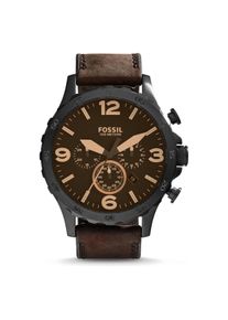 Fossil, Armbanduhr, Nate, Schwarz, (Analoguhr, Chronograph, 50 mm)