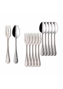 Villeroy & Boch Besteck-Set VILLEROY & BOCH "Kaffeebesteck Bundle Kreuzband Septfontaines 12er Set edelstahl", silber (edelstahl), 12, Essbesteck-Sets, Besteck-Set, Sp&uuml;lmaschinenfest
