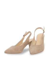 Pumps Andrea Conti "Pumps 10071040", Damen, Gr. 38, beige (taupe), Obermaterial: 100% Lederfaserstoff LEAFIBTEX., Schuhe Pumps