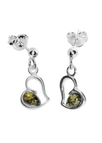 Paar Ohrh&auml;nger OSTSEE-SCHMUCK "OSTSEE-SCHMUCK Ohrh&auml;nger Herz Ohrh&auml;nger Herz", wei&szlig; (wei&szlig;, neutral), Ohrringe, Damen, 19 x 9mm, Silber 925 (Sterlingsilber), Paar Ohrh&auml;nger