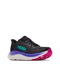 Laufschuh Hoka One One "Clifton 11", Damen, Gr. 38, schwarz, neon nebula, Synthetik, Textil, Schuhe Laufschuh, atmungsaktives Obermaterial, EVA-D&auml;mpfungstechnologie