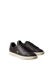 Sneaker Calvin Klein "LOW PROF CUPSOLE LTH", Damen, Gr. 38, braun (fudge, marshmallow), Leder, Lederimitat, unifarben, Basic, Schuhe Sneaker, Schn&uuml;rschuh, Halbschuh mit Schaftrandpolsterung