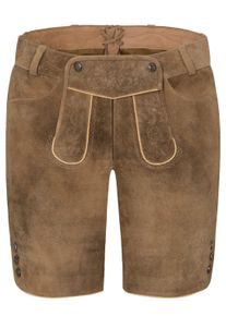 Spieth & Wensky Lederhose SPIETH & WENSKY "Giana", Damen, Gr. 42, N-Gr, braun (sandstein), Obermaterial: 100% Lammleder LEL. Futter: 100% Polyester PES. 100% Polyester PES., uni, festlich, regular fit, Hosen Lederhose, mit dezenten Stickereien an den Beinen