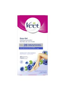 Veet, Wachs + Enthaarungscreme, Kaltwachsstreifen sensible Haut Pure f&uuml;r Beine & K&ouml;rper (20x, 63 g)