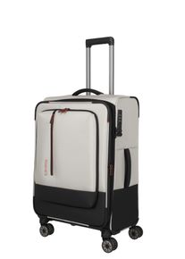 Weichgep&auml;ck-Trolley Travelite "CROSSLITE Reisekoffer Weichgep&auml;ck", Damen, Gr. B/H/T: 43cm x 66cm x 28cm 61 l, braun, Polyester, Koffer Weichgep&auml;ck-Trolley, Koffer, mit TSA-Schloss, wasserabweisendes Material