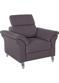 Sit & More Sessel SIT & MORE "Arngast", grau (dunkelgrau), B:101cm H:84cm T:93cm, Luxus-Microfaser ALTARA NUBUCK (100% Polyester);Struktur (100% Polyester);Flachgewebe (90% Polyester; 10% Polyamid), Sessel, Sessel, inklusive Federkern und Kopfteilverstellung