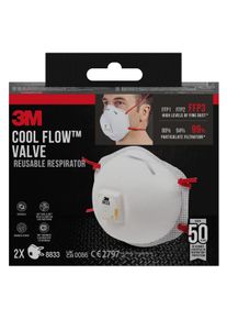 3M, Atemschutzmaske, Maske D&auml;mmstoff (FFP3, 2x)