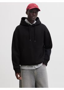 Jack & Jones Kapuzensweatshirt JACK & JONES "JJEACE SWEAT HOOD NOOS", Herren, Gr. XL, schwarz, angeraute Sweatware, Obermaterial: 70% Baumwolle, 30% Polyester, unifarben, relaxed fit normal, Rundhals, Rippb&uuml;ndchen, Sweatshirts Kapuzensweatshirt, Baumwollmischung, relaxed fit, Topseller