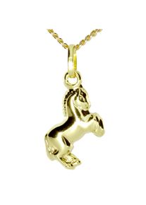 Kette mit Anh&auml;nger OSTSEE-SCHMUCK "OSTSEE-SCHMUCK Kette mit Anh&auml;nger Pferd Kette mit Anh&auml;nger Pferd", gold (wei&szlig;, neutral), Halsketten, M&auml;dchen, 36 bis 38cm, Gelbgold 333, L: 36 38, Kette mit Anh&auml;nger