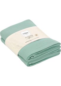 Geschirrtuch Vossen "SET Double Delight 2x K&Uuml;T", gr&uuml;n (basil blush), B:50cm L:70cm, 100% Baumwolle, Geschirrt&uuml;cher, Geschirrtuch, strapazierf&auml;hige, saugstarke Qualit&auml;t