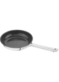 Bratpfanne ZWILLING "TrueFlow", schwarz (silberfarben, schwarz), B:21,3cm H:7,5cm L:41cm &Oslash;:20cm, Pfannen, Bratpfanne, Keramik-Antihaftbeschichtung, 18/10 Edelstahl, Rostfrei, Induktion