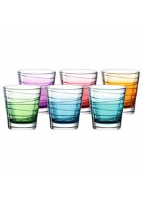 Glas Leonardo "Trinkgl&auml;ser Vario Struttura 250 ml 6er Set", bunt, Glas, Trinkgef&auml;&szlig;e, Glas