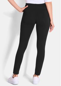 2-in-1-Hose GOLDNER "Bequeme Baumwoll-Leggings, 2-St&uuml;ck", Damen, Gr. 38, N-Gr, schwarz, Obermaterial: 95% Baumwolle CO. 5% Elasthan EL., Hosen 2-in-1-Hose, Glitzermotiv