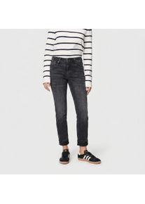 Slim-fit-Jeans MAC "RICH SLIM", Damen, Gr. 40, L&auml;nge 30, grau (authentic schwarz wash), Denim/Jeans, Obermaterial: 71% Baumwolle, 16% Polyester, 11% Modal, 2% Elasthan, slim fit lang, Jeans Slim-fit-Jeans, mit Stretch