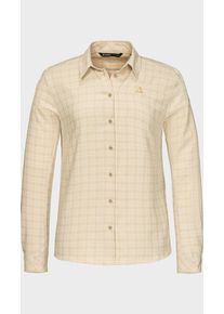 Sch&ouml;ffel Outdoorbluse SCH&Ouml;FFEL "Blouse Style Energio WMN", Damen, Gr. 42, 4085, beige, Oberstoff: 78% Polyester, 22% Nylon, Basic, V-Ausschnitt, Blusen Outdoorbluse