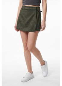 Hosenrock Only "ONLTAVIA HW FAUX SUEDE SKORT PNT", Damen, Gr. M (38), gr&uuml;n (beluga), Web, Obermaterial: 92% Polyester, 8% Elasthan, unifarben, kurz, R&ouml;cke Hosenrock, Materialmix, Wildlederimitat